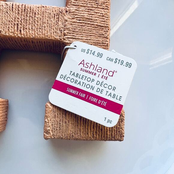 NWT Michaels Pale Pink Textured Letter "H" Table Top Decor by Ashland - Picture 3 of 10